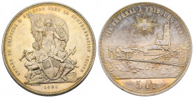 Switzerland
5 Francs, Bâle, 1881, Tir fédéral, AG Superbe