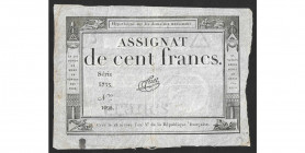 Assignat de 100 francs, 21 novembre 1792, série 3733, numéro 1098