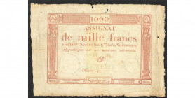 Assignat de 1000 francs, 18 nivose an III, série 2741, numéro 45