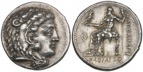 Kings of Macedon, Alexander III, the Great (336-323 BC), tetradrachm, uncertain mint, possibly Side, c. 325-320 BC, head of Herakles right wearing lio...