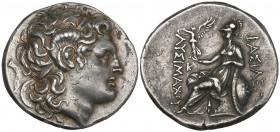 Kings of Thrace, Lysimachus (323-281 BC), tetradrachm, uncertain mint, deified head of Alexander the Great right, rev., Athena seated left holding Nik...