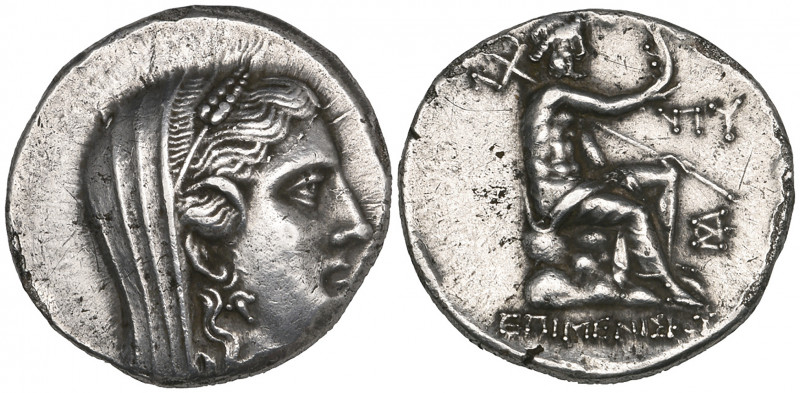 Thrace Byzantium, tetradrachm, c. 240-220 BC, veiled head of Demeter, hair wreat...