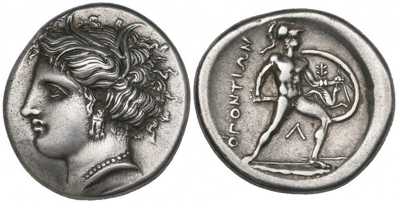 Locris Opuntii, stater, c. 360s-338 B.C., wreathed head of Demeter left, rev., Ο...