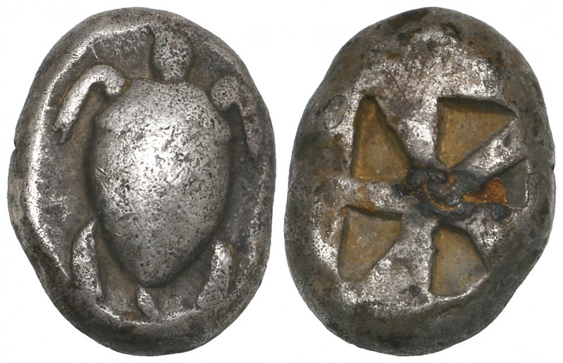 Aegina, drachm, c. 500 BC, turtle, rev., incuse punch, 6.10g (BMC 42-45), very f...