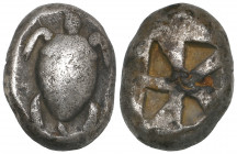 Aegina, drachm, c. 500 BC, turtle, rev., incuse punch, 6.10g (BMC 42-45), very fine, rare Ex European Ambassador Collection, formed in the 1950s and 1...