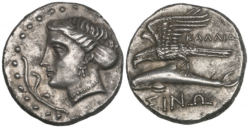 Paphlagonia, Sinope, drachm, c. 330-300 BC, head of nymph Sinope left with aphla...
