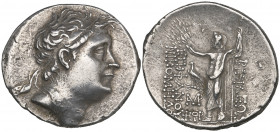 Bithynia, Nicomedes III (127-94 BC), tetradrachm, 100/99 BC, diademed head right, rev., Zeus standing left with wreath and sceptre; dated year 198, 16...