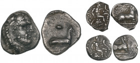 Cyprus, Salamis, Evaogoras I (c. 411-374 BC), stater, head of Herakles right, rev., ram, 10.60g (SNG Copenhagen 47), horn silver, very fine/fine; and ...