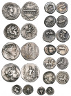 Greek silver (12), comprising tetradrachms of Philip II (test cut), Alexander III, Macedon 1st region, late Thasos (2); staters of Tarentum, Velia and...