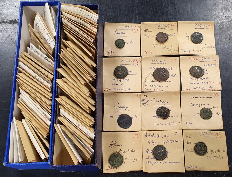 Miscellaneous, Greek bronzes (100), each coin identified, mostly in old BM envel...
