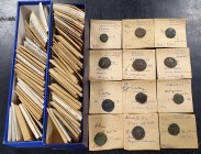 Miscellaneous, Greek bronzes (100), each coin identified, mostly in old BM envelopes (one Carthaginian bronze marked as “Ex British Museum”), in lower...