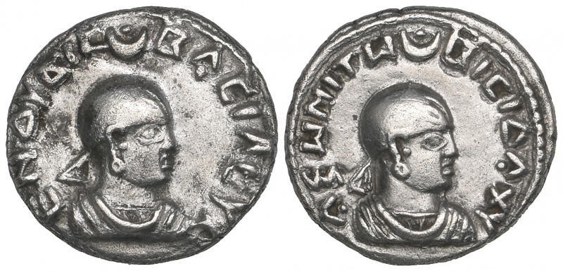 Aksumite, Endybis (c. AD 300-310), silver unit, bust right wearing headcloth, re...