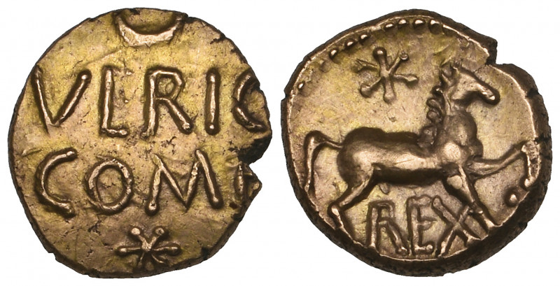 Ancient British, Regni/Atrebates, Verica (c. AD 10-40), gold quarter stater, VER...