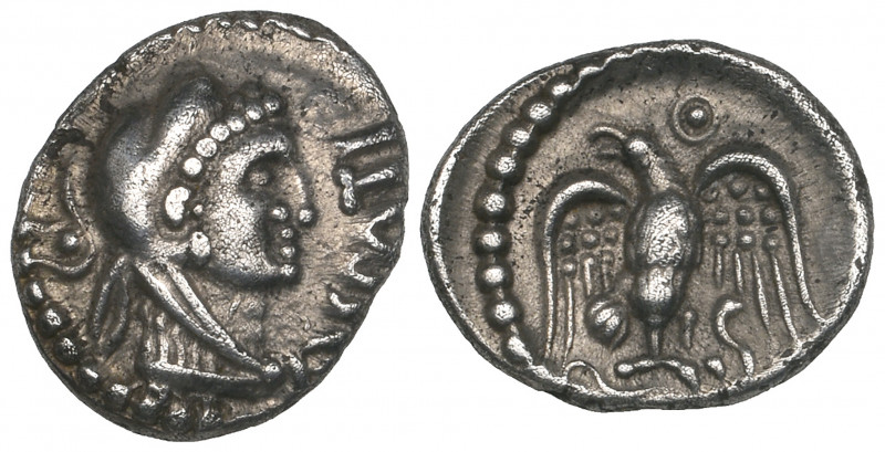 Ancient British, Regni/Atrebates, Epaticcus (c. AD 20-40), silver unit, bust rig...