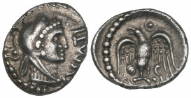 Ancient British, Regni/Atrebates, Epaticcus (c. AD 20-40), silver unit, bust right in lionskin headdress; EPATI before, rev., eagle holding snake in t...