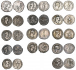 Roman Republic, denarii (4), comprising Veturia, Herennia, Tituria and Papia (Cr. 234/1, 308/1a, 344/1a, 472/1); Imperial denarii (8), of Vespasian (2...