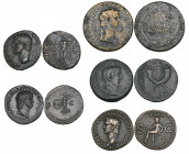 Tiberius (14-37), dupondius, Commagene, head right, rev., crossed cornucopias (RPC 3869), good fine; Agrippa, as, rev., Poseidon, very fine; Caligula,...
