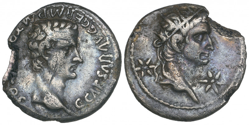 Caligula (37-41), denarius, Rome, 37, bare head right, rev., radiate head of Div...