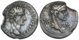 Caligula (37-41), denarius, Rome, 37, bare head right, rev., radiate head of Divus Augustus, 3.33g (RIC 2; BMC 4), edge damage and scratch on obverse ...