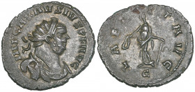 Carausius (286-293), antoninianus, Colchester, radiate bust right, rev., LAETIT AVG, Laetitia standing left, 4.49g (RIC 250), extremely fine

Estima...