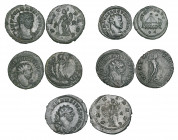 Carausius (286-293), antoniniani (4), rev., Providentia holding baton and cornucopia (RIC 499), Providentia holding globe and cornucopia (RIC 502), Fi...