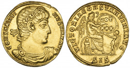 Constantine I, the Great (307-337), solidus, Siscia, 335, CONSTANTI-NVS MAX AVG, diademed, draped and cuirassed bust right, rev., VICTORIA CONSTANTINI...
