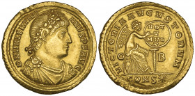 Valentinian I (364-375), solidus, Constantinople, 368, D N VALENTINI-ANVS P F AVG, diademed, draped and cuirassed bust right, rev., VICORIA AVGVSTORVM...