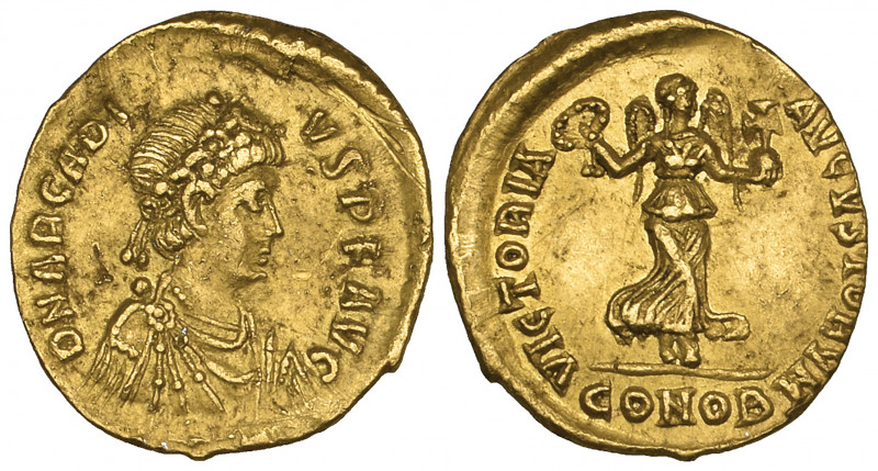 Arcadius (383-408), tremissis, Constantinople, 388-393, diademed, draped and cui...