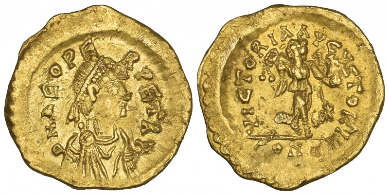 Leo I (457-474), tremissis, Constantinople, 462-466, diademed, draped and cuiras...