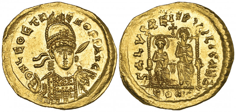 Leo II and Zeno (474), solidus, Constantinople, D N LEO ET Z-ENO PP AVG, helmete...
