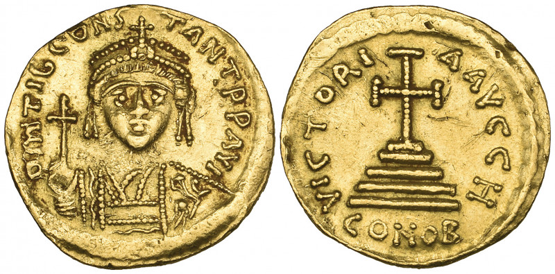 Tiberius II Constantine (578-582), solidus, Constantinople, 579-582, facing bust...