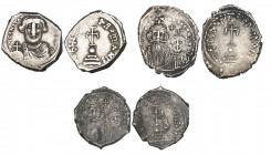 Constans II (641-668), hexagrams (3), Constantinople, three varieties, 6.74g, 6.72g, 4.99g; (DO 50, 54 and 55; S. 991, 995 and 996; MIB 144, 149 and 1...