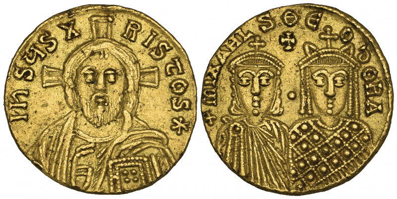 Michael III the Drunkard (842-867), solidus, Constantinople, facing bust of Chri...
