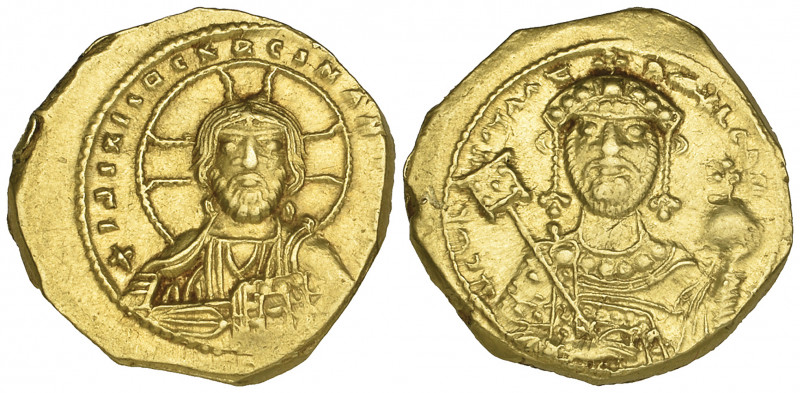 Constantine IX, Monomachus (1042-1055), tetarteron, Constantinople, facing bust ...
