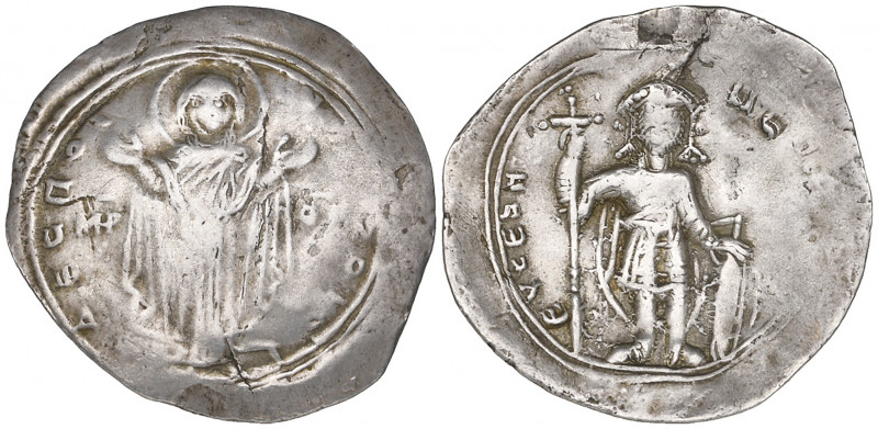 Constantine IX, Monomachus (1042-1055), miliaresion, Constantinople, Virgin oran...