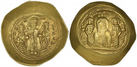 Romanus IV, Diogenes (1068-1071), histamenon, Constantinople, Christ standing facing, crowning Romanus on his left and Eudocia on his right, rev., fig...