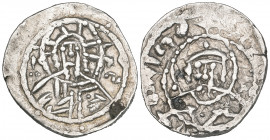 Manuel II, Palaeologus (1391-1423), half stavraton, Constantinople, facing bust of Christ; sigla ••/ΠΚ(?), rev., facing bust of Manuel; sigla •/• (?);...