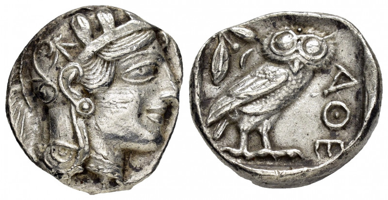 ATTICA.Athens.(Circa 454-404 BC).Tetradrachm.

Obv : Helmeted head of Athena rig...