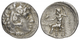 KINGS of MACEDON.Alexander III.(336-323 BC).Miletos or Mylasa.Drachm.

Obv : Head of Herakles right, wearing lion skin.

Rev : AΛEΞANΔPOY.
Zeus seated...