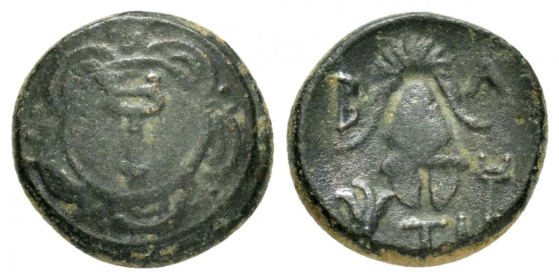 KINGS of MACEDON.Alexander III.(336-323 BC).Sardes.Ae. 

Obv : Macedonian shield...