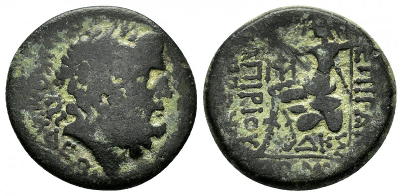 BITHYNIA.Nicomedia.C. Papirius Carbo.(62-59 BC).Ae.

Obv : NIKOMHΔΕΩN.
Laureate ...