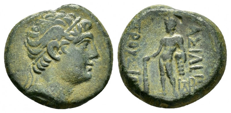 KINGS of BITHYNIA.Prusias II.(182-149 BC).Ae.

Obv : Head right, wearing winged ...