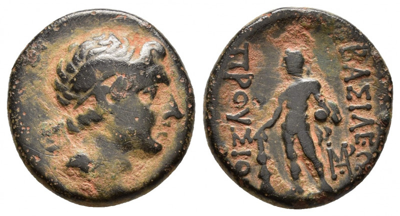 KINGS of BITHYNIA.Prusias II.(182-149 BC).Ae.

Ob v: Head right, wearing winged ...