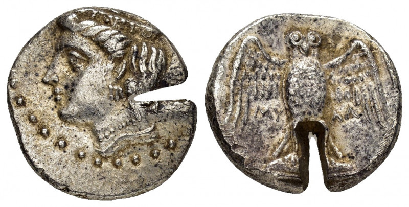 PONTOS.Amisos.(Circa 435-370 BC).Drachm.

Obv : Head of Hera left, wearing ornam...