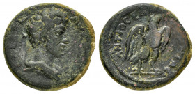 PISIDIA.Antiochia.Marcus Aurelius.(138-161).Ae.

Obv : AVRELIVS CAESAR.
Bare head right.

Rev : COLONIAE ANTIOCHEAE.
Eagle standing right, with wings ...