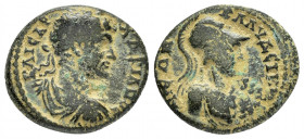 LYCAONIA.Iconium. Hadrian. (117-138). Ae.

Obv : ΑΔΡΙΑΝΟϹ ΚΑΙϹΑΡ.
Laureate and cuirassed bust of Hadrian, with paludamentum, right.

Rev : ΚΛΑΥΔΕΙΚΟΝΙ...