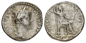 TIBERIUS.(14-37).Lugdunum.Denarius.

Obv : TI CAESAR DIVI AVG F AVGVSTVS.
Laureate head right.

Rev : PONTIF MAXIM.
Livia seated right, holding sceptr...