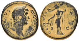 HADRIAN.(117-138).Rome.Sestertius. 

Obv : HADRIANVS AVG COS III P P.
Bare head right.

Rev : AEQVITAS AVG S - C.
Aequitas standing left, holding scal...