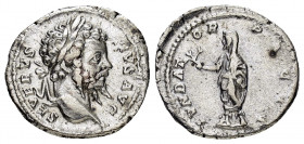 SEPTIMIUS SEVERUS.(193-211).Rome.Denarius.

Obv : SEVERVS PIVS AVG.
Laureate head right.

Rev : FVNDATOR PACIS.
Emperor standing left, togate and veil...