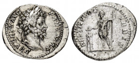 SEPTIMIUS SEVERUS.(193-211).Denarius. 

Obv : SEVERVS AVG PART MAX.
Laureate head right.

Rev : RESTITVTOR VRBIS.
Emperor standing left, sacrificing o...